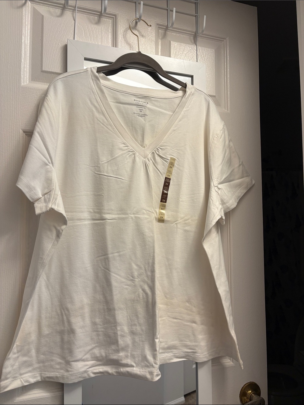 Sonoma white V-Neck Short Sleeve Tee